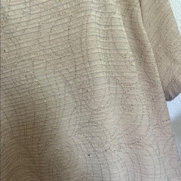 XL Elegant Beige Embellished Women's Top - Picture 3 of 9